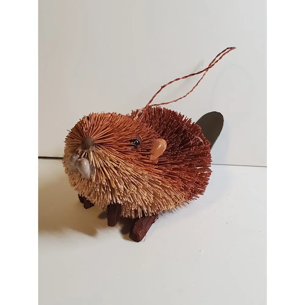 Natural Fiber Ornament - Beaver